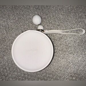 Pandora White Round Wristlet Bracelet Charm Pouch